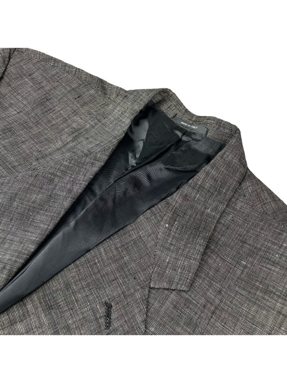 VTG Carlo Palazzi Men’s 100% Linen 2-Button Blazer Gray • Italy • 46R US
